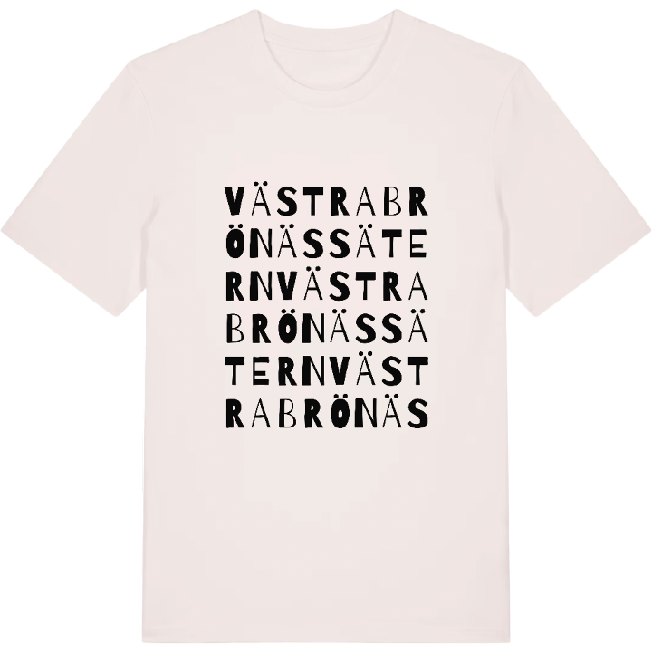 Västra Brönässätern ordlek t-shirt – t-shirt från PinShirt