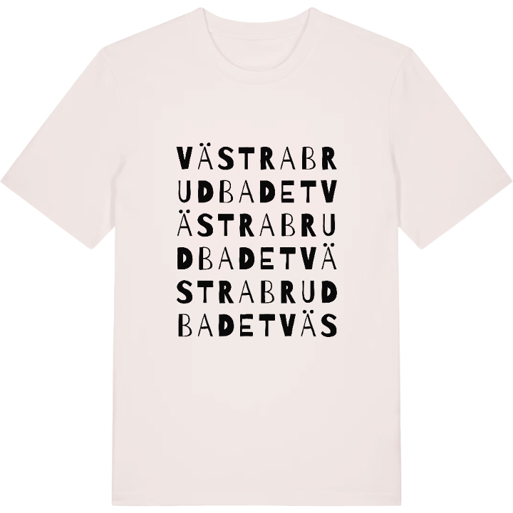 Västra Brudbadet ordlek t-shirt – t-shirt från PinShirt