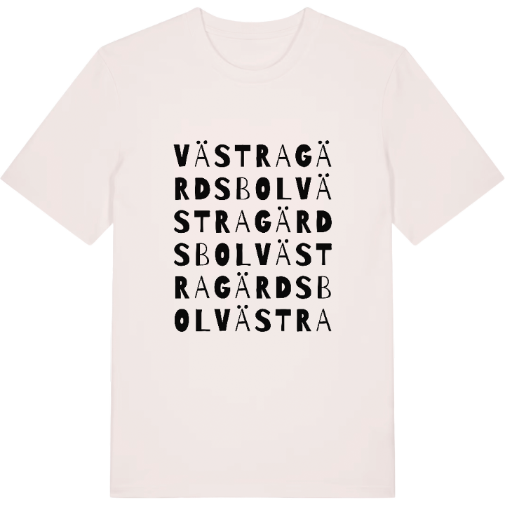 Västra Gärdsbol ordlek t-shirt – t-shirt från PinShirt