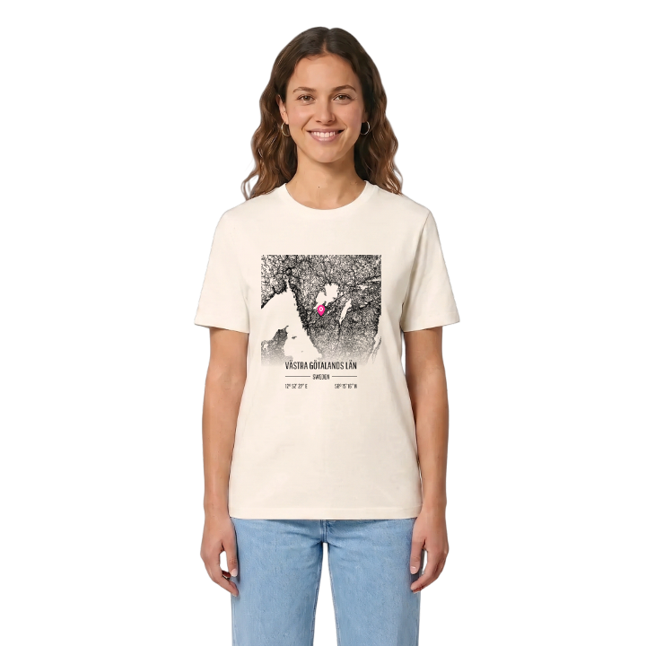 Västra Götalands län karta t-shirt – t-shirt från PinShirt