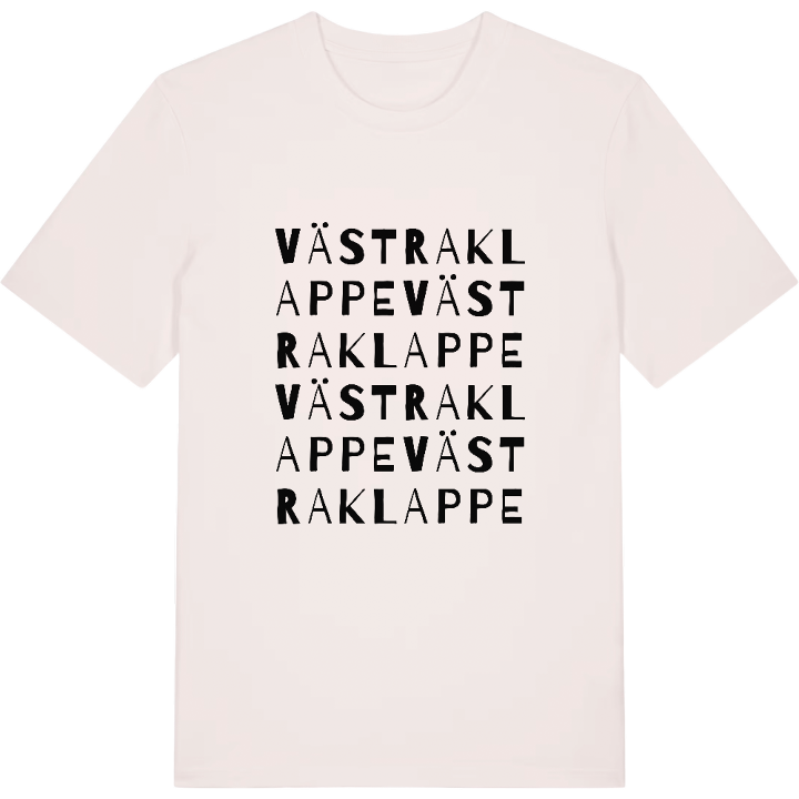 Västra Klappe ordlek t-shirt – t-shirt från PinShirt