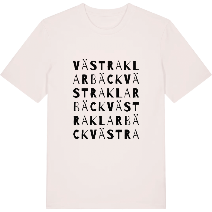 Västra Klarbäck ordlek t-shirt – t-shirt från PinShirt