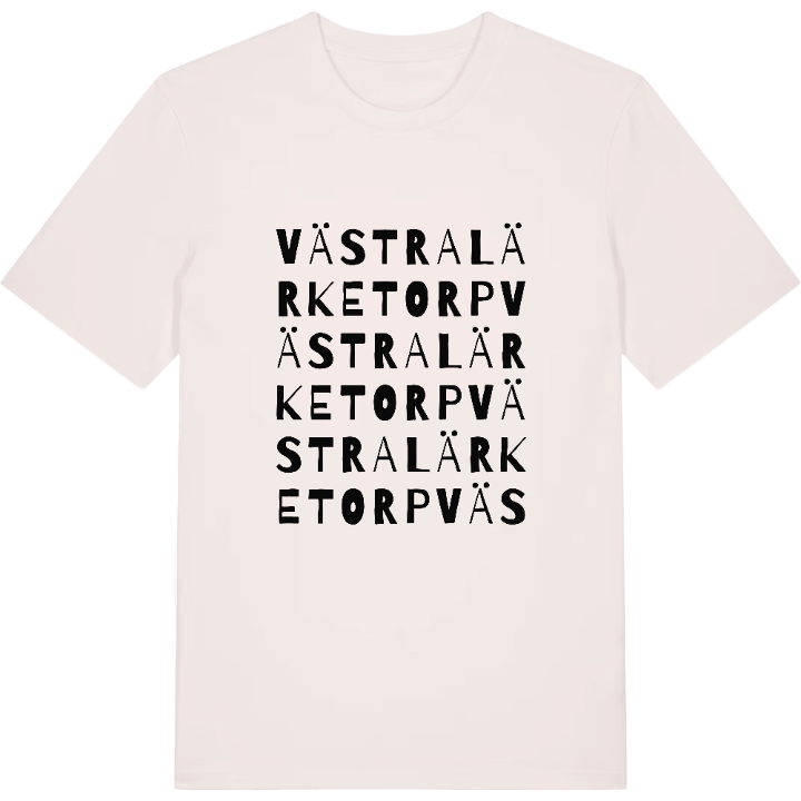 Västra Lärketorp ordlek t-shirt – t-shirt från PinShirt