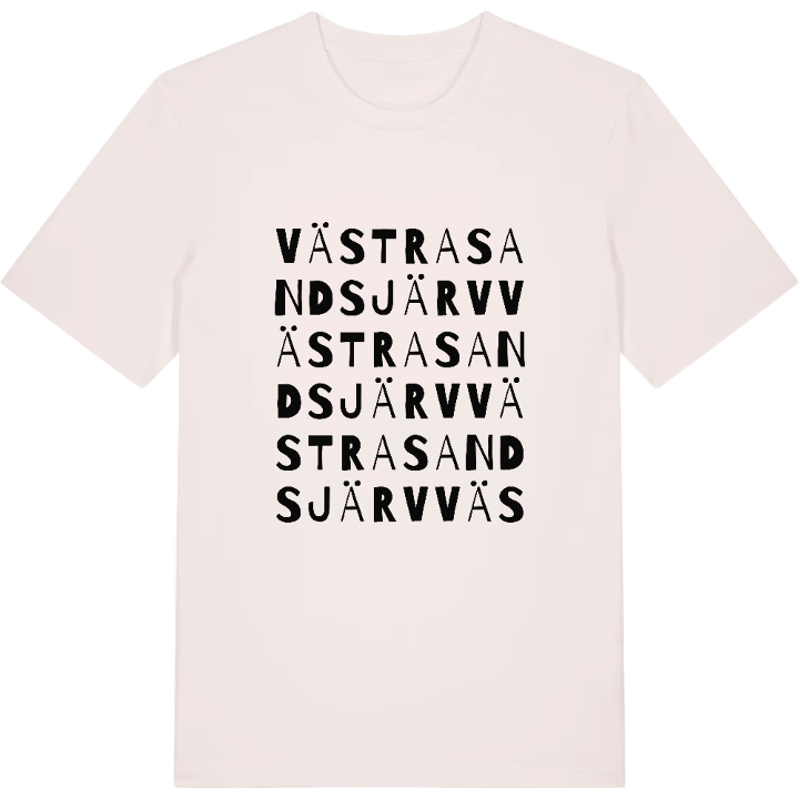 Västra Sandsjärv ordlek t-shirt – t-shirt från PinShirt