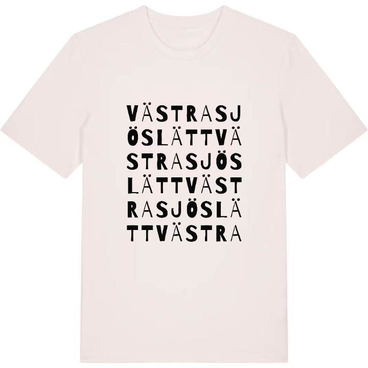 Västra Sjöslätt ordlek t-shirt – t-shirt från PinShirt