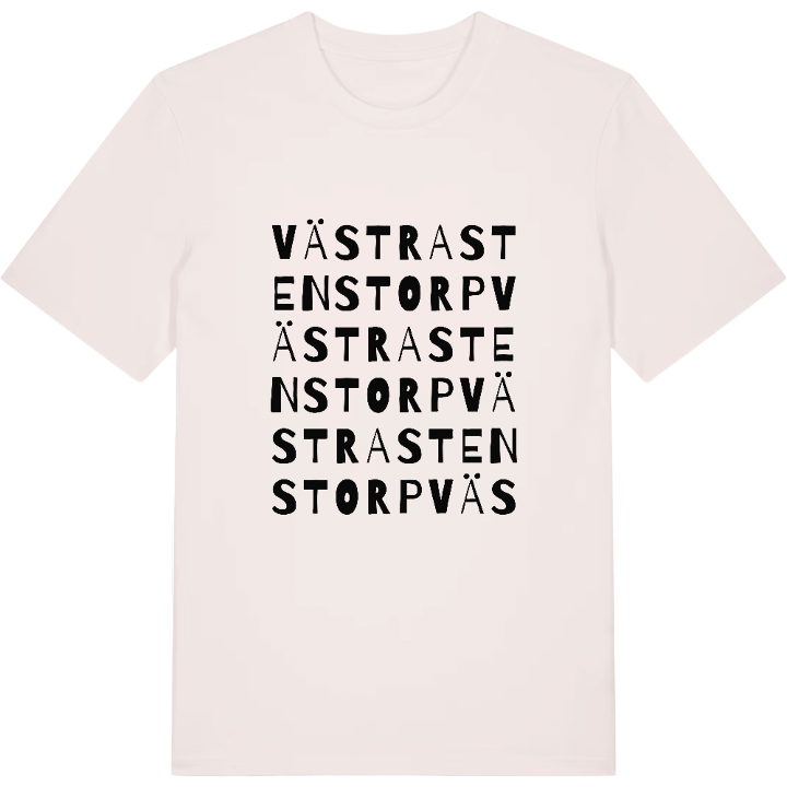 Västra Stenstorp ordlek t-shirt – t-shirt från PinShirt