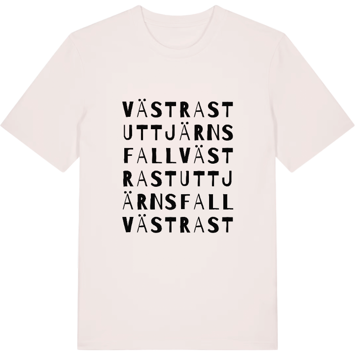 Västra Stuttjärnsfall ordlek t-shirt – t-shirt från PinShirt