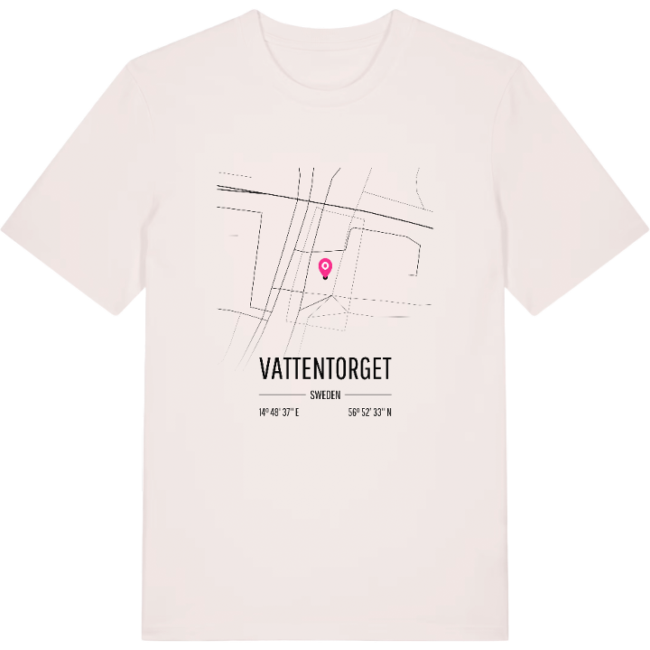 Vattentorget karta t-shirt – t-shirt från PinShirt