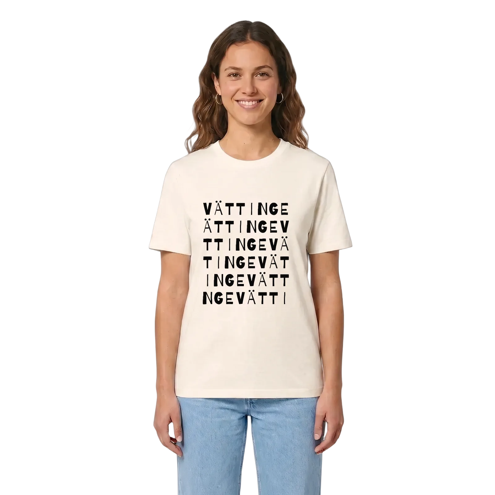 Vättinge ordlek t-shirt – Vintage White, i miljö