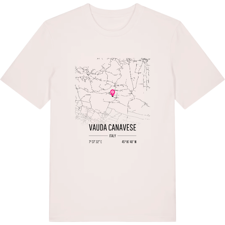 Vauda Canavese karta t-shirt – t-shirt från PinShirt