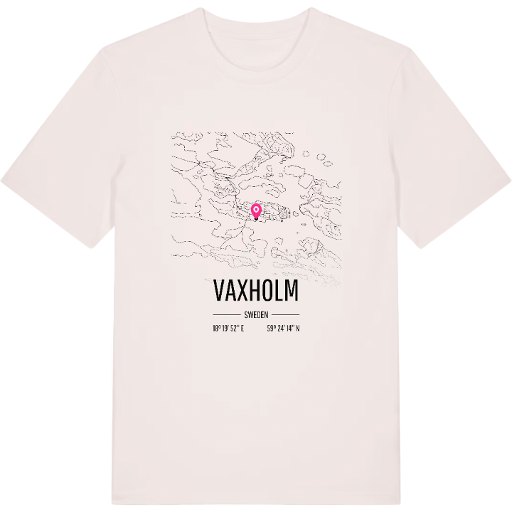 Vaxholm karta t-shirt – t-shirt från PinShirt