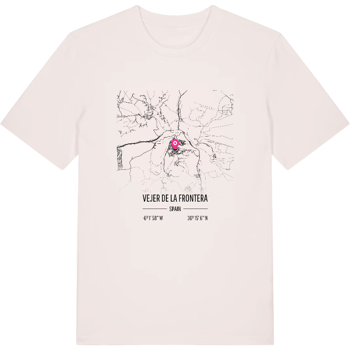 Vejer de la Frontera karta t-shirt – t-shirt från PinShirt