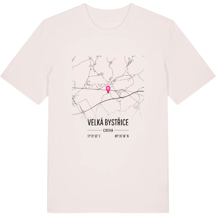 Velká Bystřice karta t-shirt – t-shirt från PinShirt