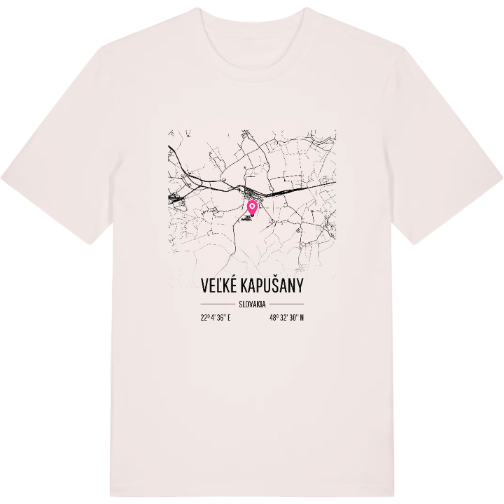Veľké Kapušany karta t-shirt – t-shirt från PinShirt