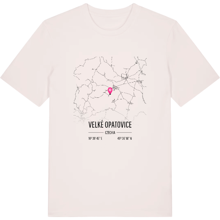 Velké Opatovice karta t-shirt – t-shirt från PinShirt