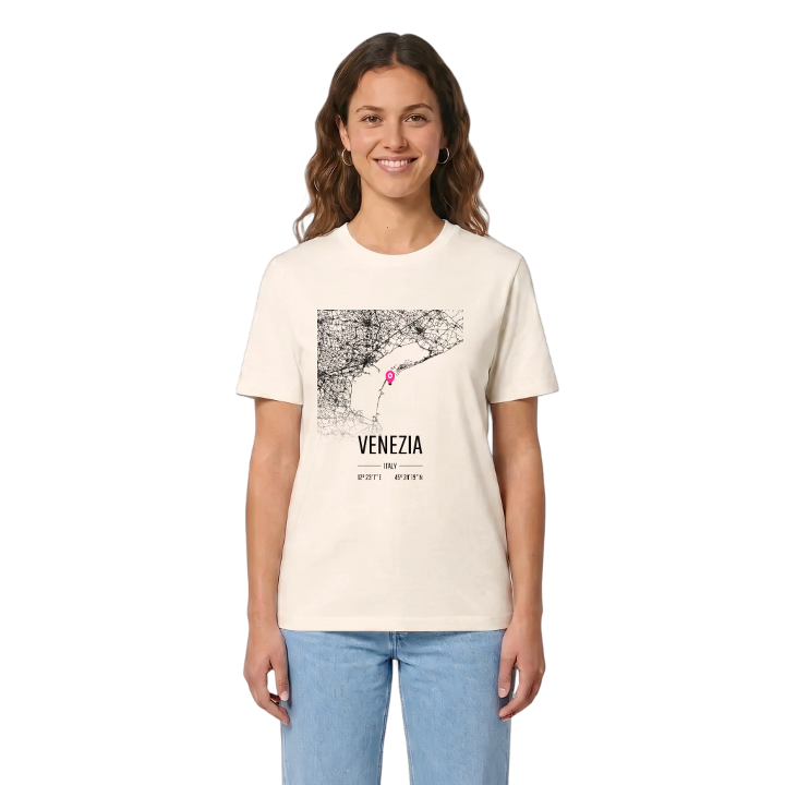 Venezia karta t-shirt – t-shirt från PinShirt