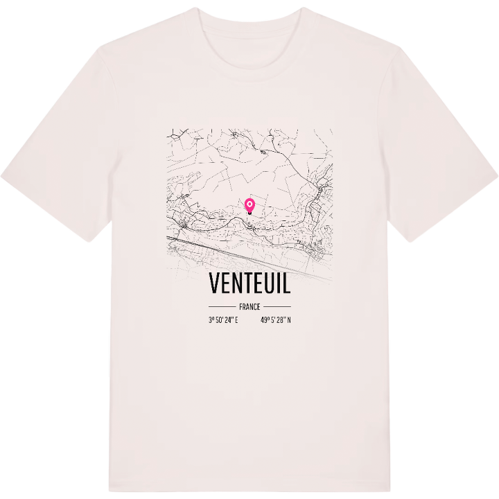 Venteuil karta t-shirt – t-shirt från PinShirt