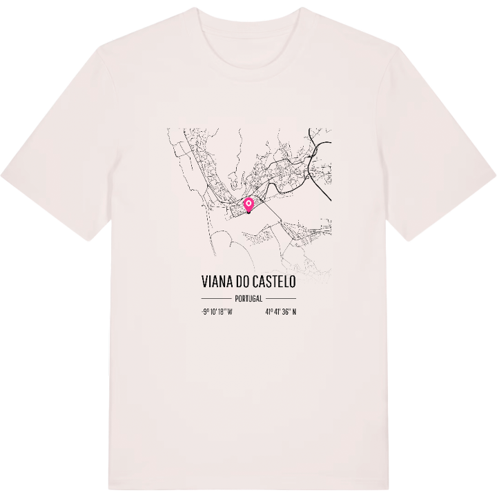 Viana do Castelo karta t-shirt – t-shirt från PinShirt