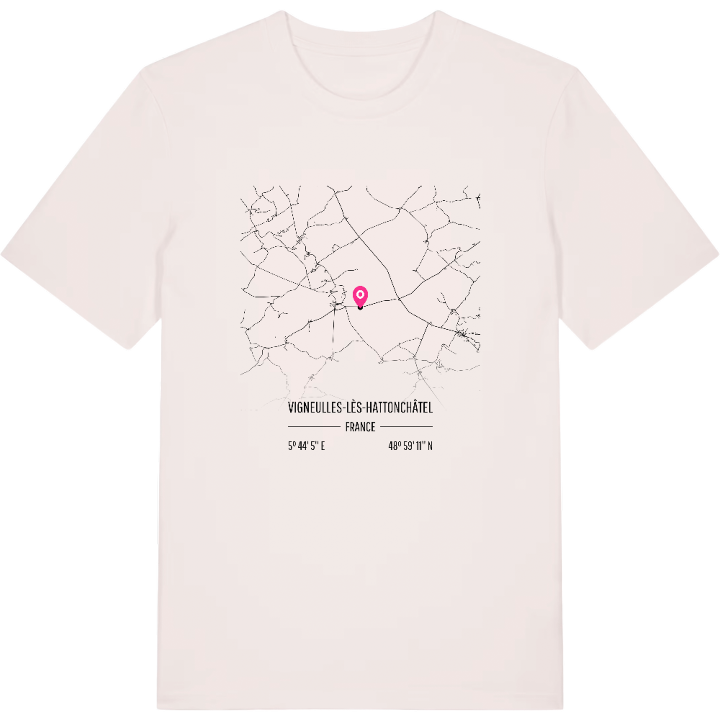 Vigneulles-lès-Hattonchâtel karta t-shirt – t-shirt från PinShirt