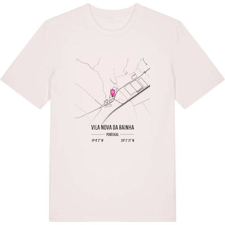 Vila Nova da Rainha karta t-shirt – t-shirt från PinShirt