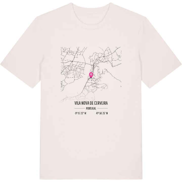 Vila Nova de Cerveira karta t-shirt – t-shirt från PinShirt