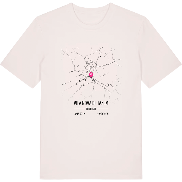 Vila Nova de Tazem karta t-shirt – t-shirt från PinShirt