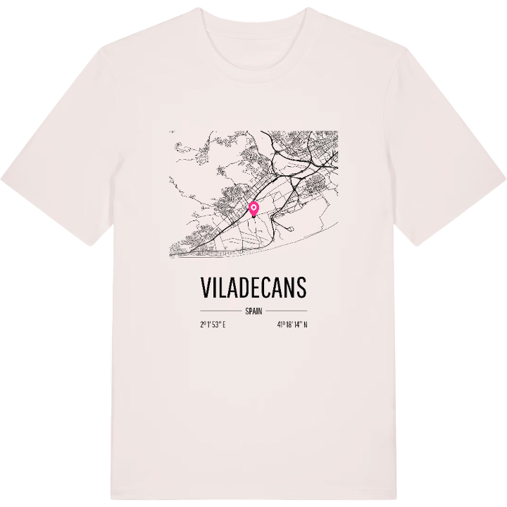 Viladecans karta t-shirt – t-shirt från PinShirt
