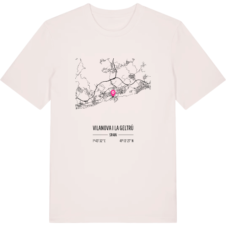 Vilanova i la Geltrú karta t-shirt – t-shirt från PinShirt