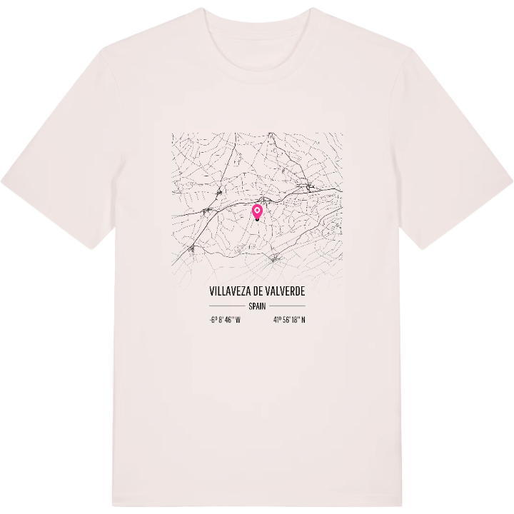 Villaveza de Valverde karta t-shirt – t-shirt från PinShirt