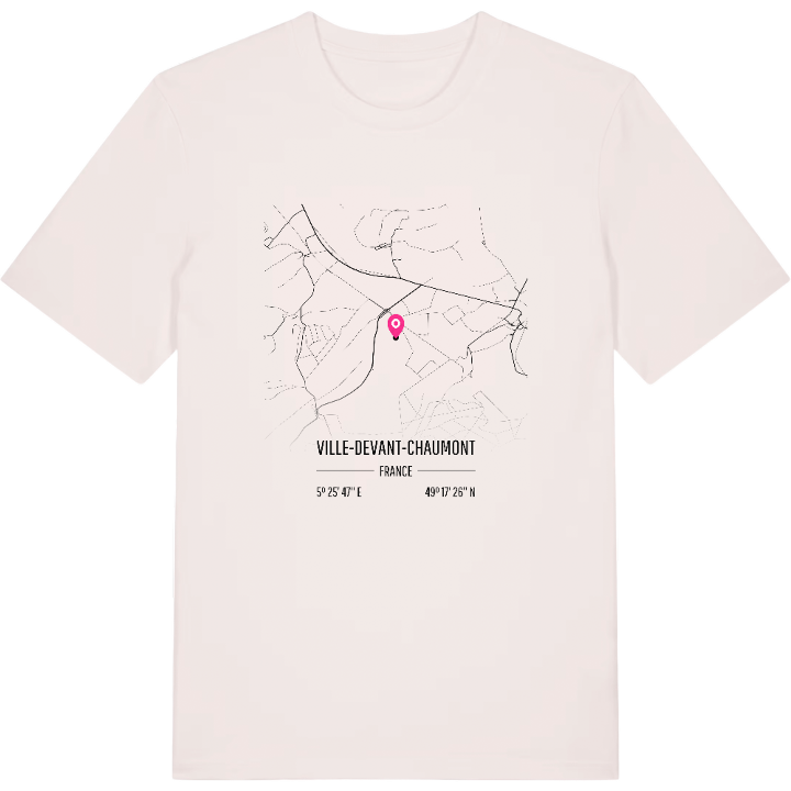 Ville-devant-Chaumont karta t-shirt – t-shirt från PinShirt