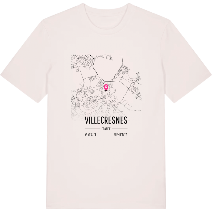 Villecresnes karta t-shirt – t-shirt från PinShirt