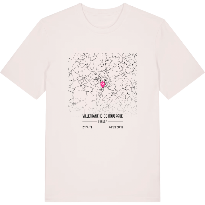 Villefranche-de-Rouergue karta t-shirt – t-shirt från PinShirt