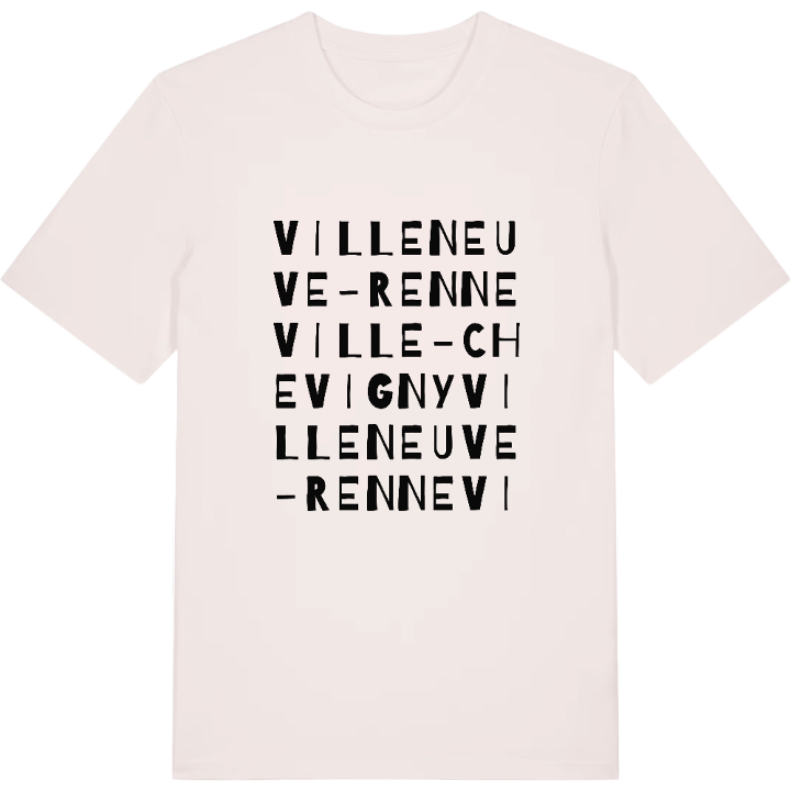 Villeneuve-Renneville-Chevigny ordlek t-shirt – t-shirt från PinShirt