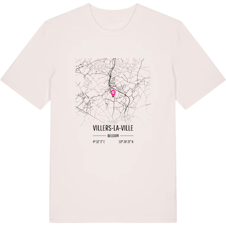 Villers-la-Ville karta t-shirt – t-shirt från PinShirt