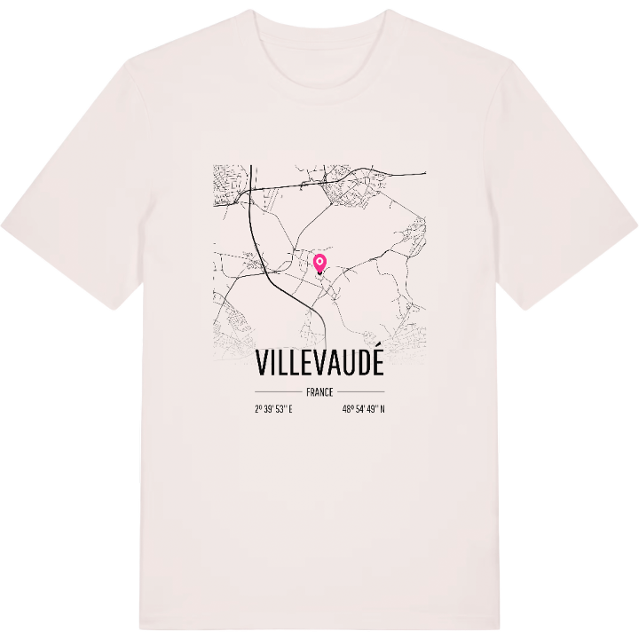 Villevaudé karta t-shirt – t-shirt från PinShirt