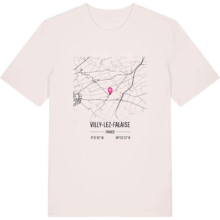 Villy-lez-Falaise karta t-shirt – t-shirt från PinShirt