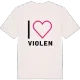 Jag älskar Violen t-shirt stort tryck