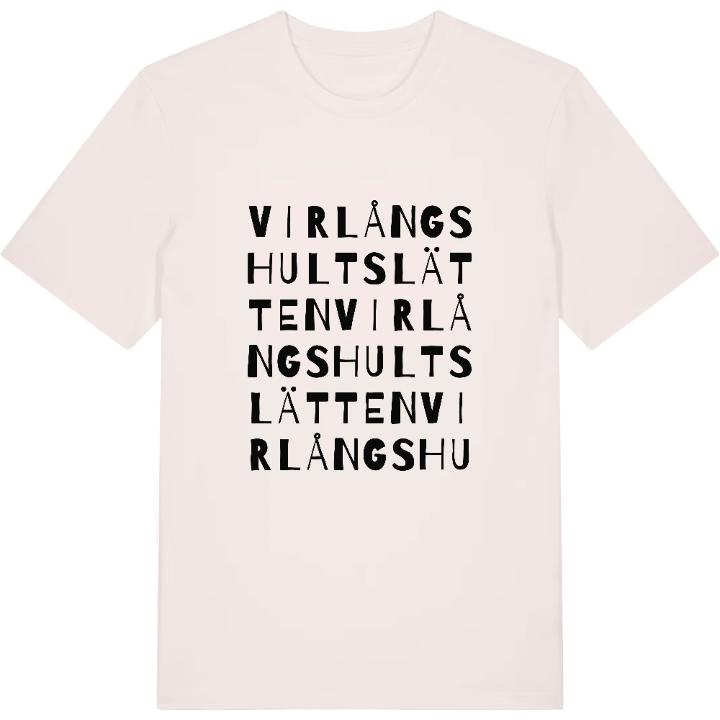 Virlångshultslätten ordlek t-shirt – t-shirt från PinShirt