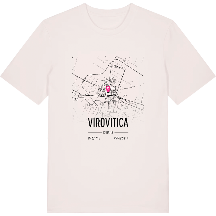 Virovitica karta t-shirt – t-shirt från PinShirt