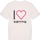 Jag älskar Vištytis t-shirt stort tryck