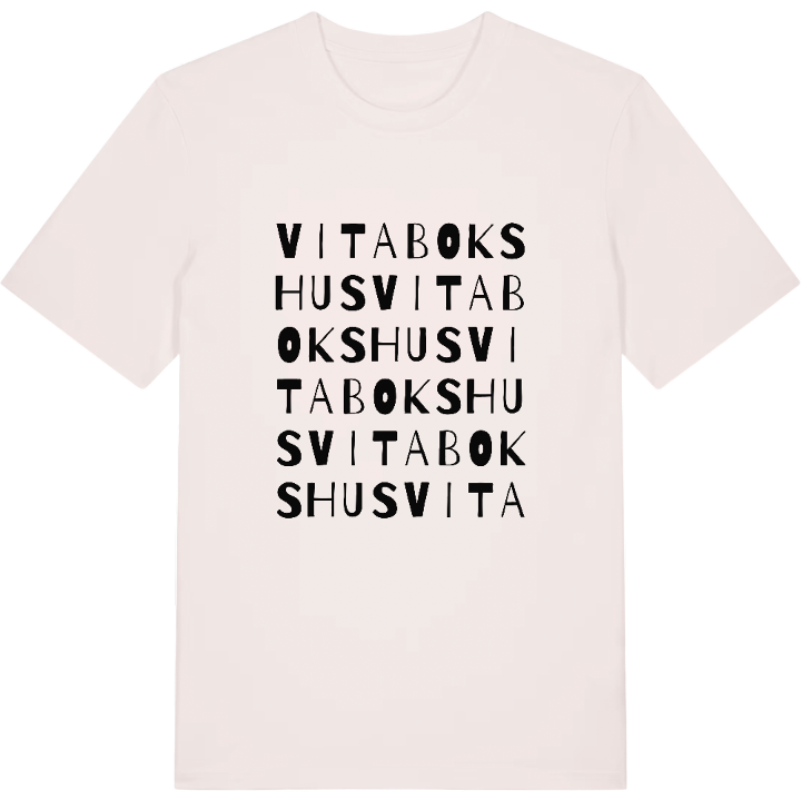 Vitabokshus ordlek t-shirt – t-shirt från PinShirt