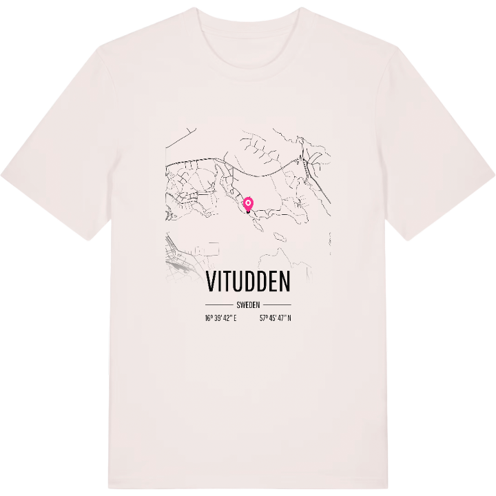 Vitudden karta t-shirt – t-shirt från PinShirt