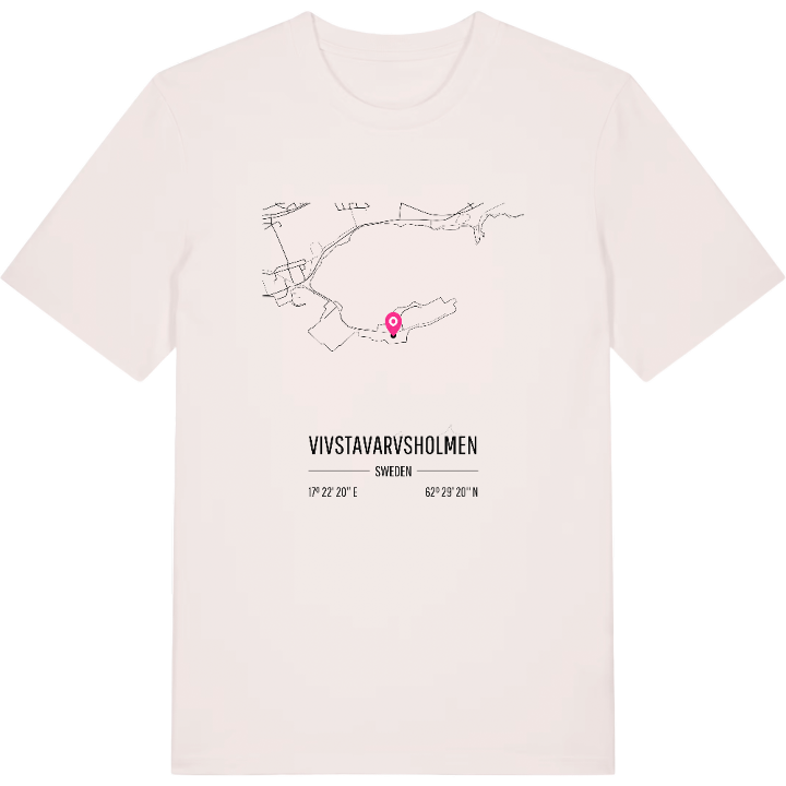 Vivstavarvsholmen karta t-shirt – t-shirt från PinShirt