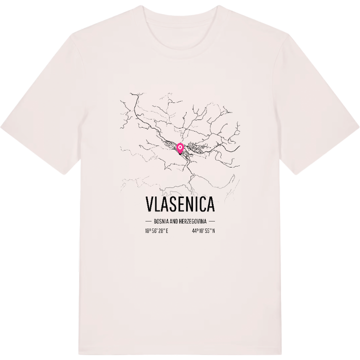 Vlasenica karta t-shirt – t-shirt från PinShirt