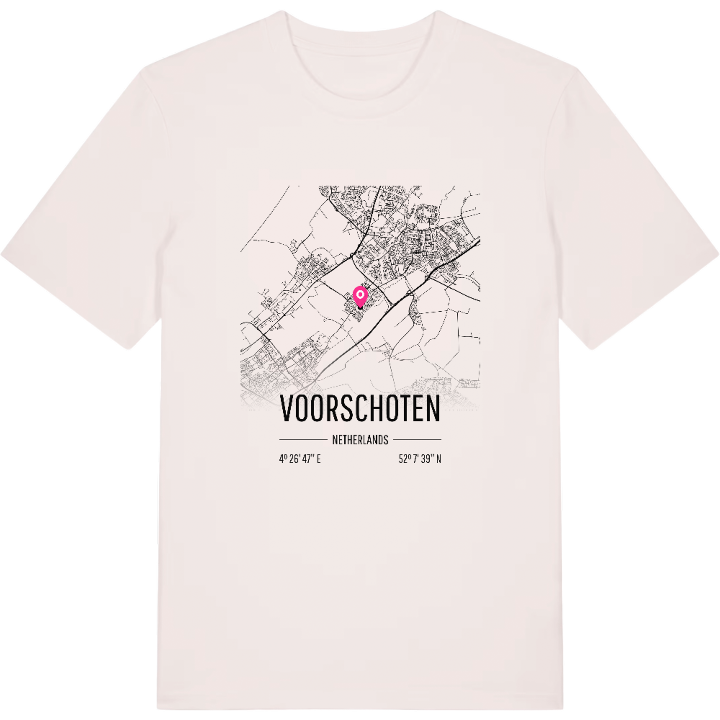 Voorschoten karta t-shirt – t-shirt från PinShirt