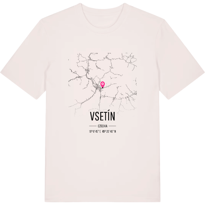 Vsetín karta t-shirt – t-shirt från PinShirt