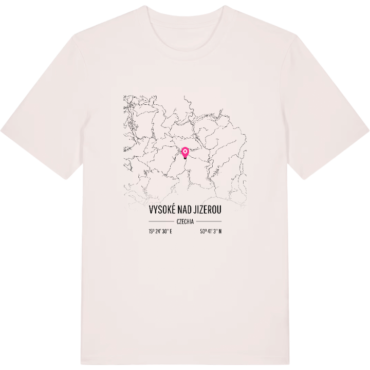 Vysoké nad Jizerou karta t-shirt – t-shirt från PinShirt