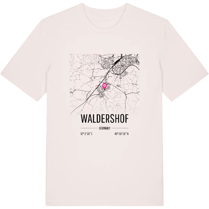 Waldershof karta t-shirt – t-shirt från PinShirt
