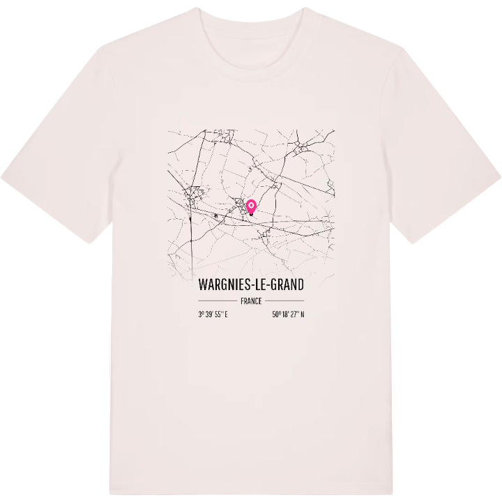 Wargnies-le-Grand karta t-shirt – t-shirt från PinShirt