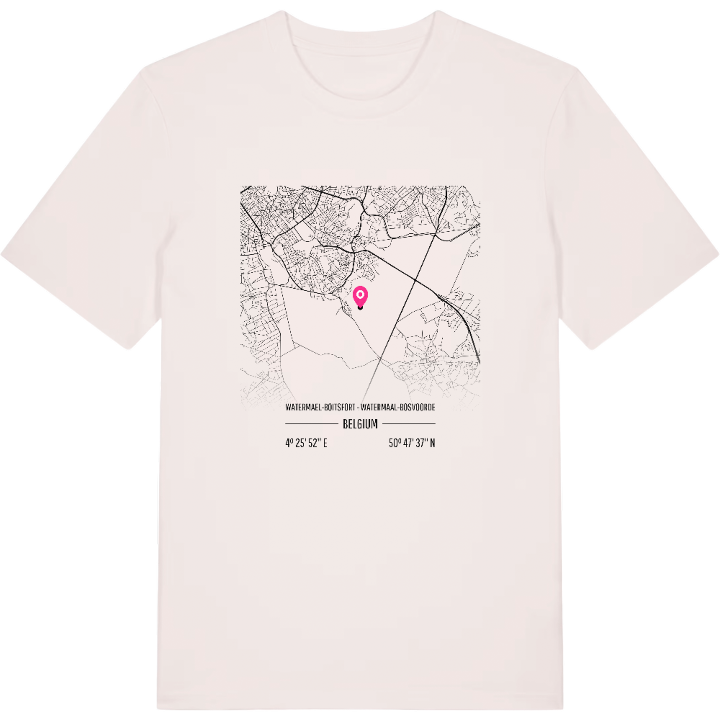 Watermael-Boitsfort - Watermaal-Bosvoorde karta t-shirt – t-shirt från PinShirt